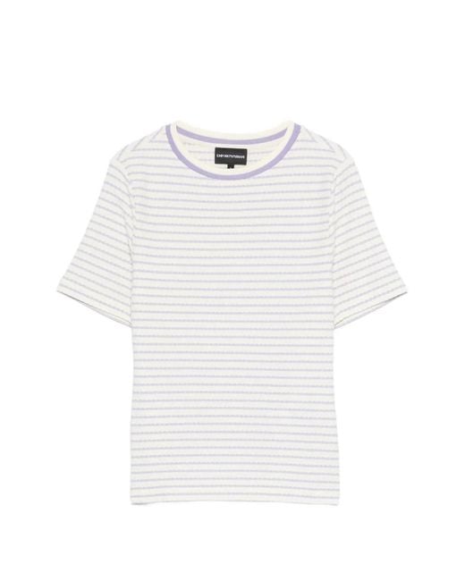 Emporio Armani White Striped T-Shirt