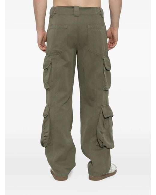 Balmain Green Logo-Embroidered Cargo Pants for men