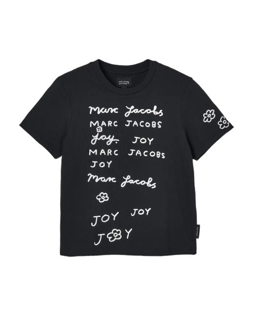 Camiseta con margaritas estampadas Marc Jacobs de color Black