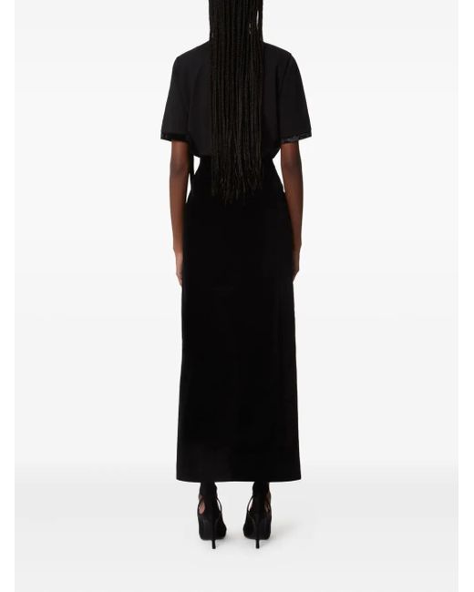 Nina Ricci ベルベットトリム トップ Black