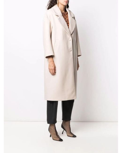 Philipp Plein Natural Iconic Plein Wool-Blend Coat