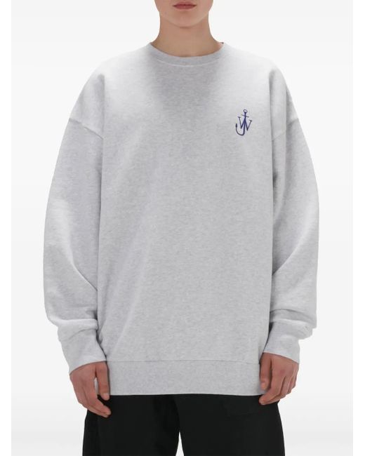 J.W. Anderson Gray Anchor-Logo Organic Cotton Sweatshirt for men