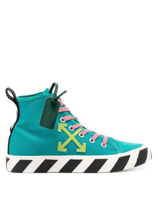 Off-White c/o Virgil Abloh Blue High-top Canvas Sneakers for men