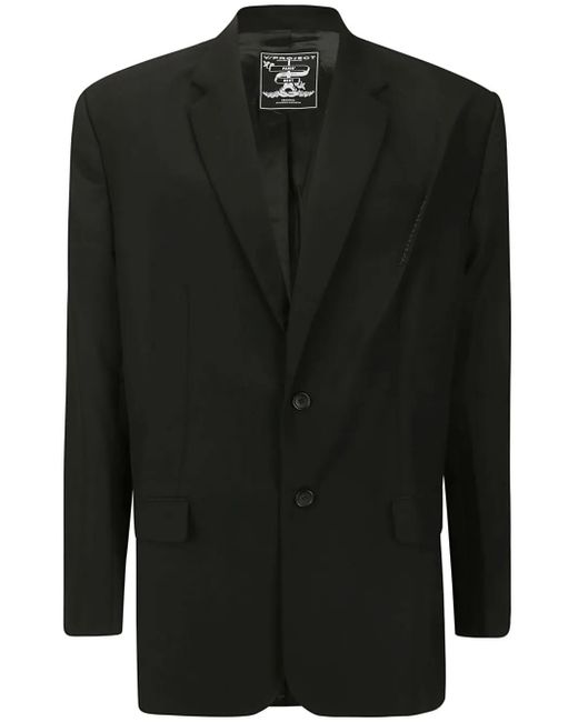 Y. Project Black Notched Lapels Blazer for men