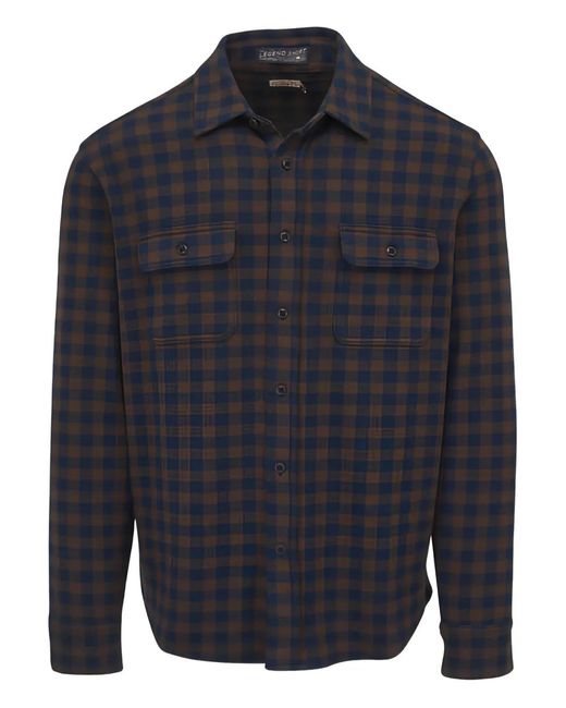 Faherty Brand Blue Two-Pocket Check Shirt for men