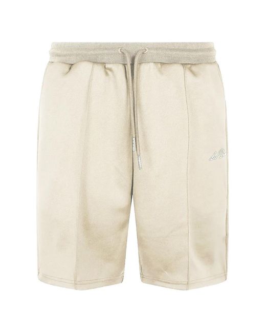 Les Deux Natural Logo-Embroidered Drawstring Shorts for men
