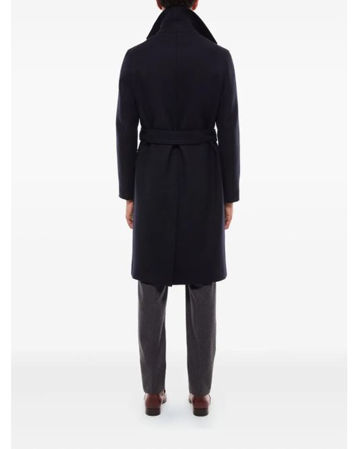 Fursac Doppelreihiger Mantel mit Gürtel in Black für Herren