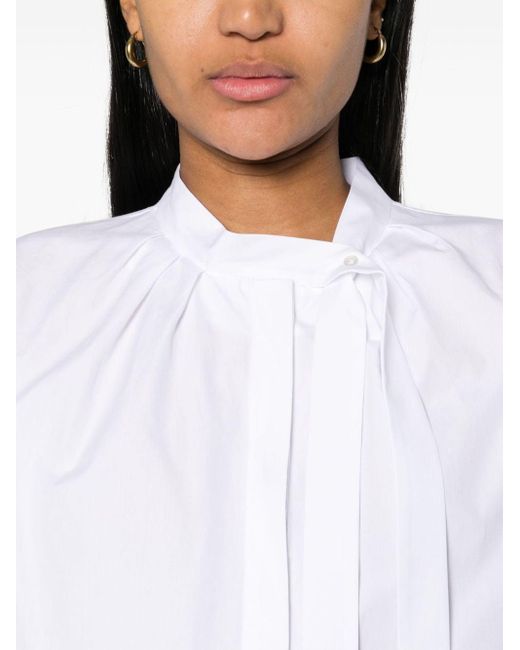 Camisa con detalle de pliegues Max Mara de color White