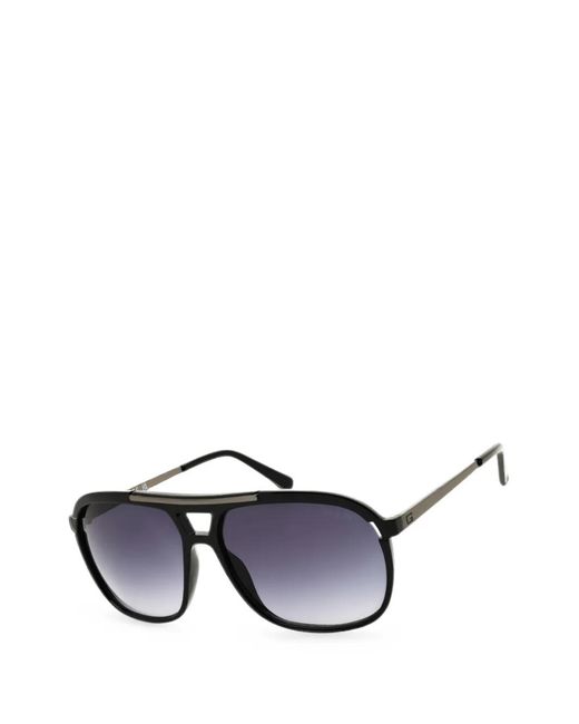 Guess Black Geometric-Frame Sunglasses for men