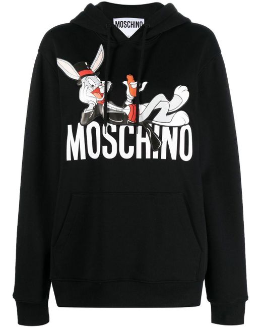 Moschino Hoodie mit Bugs Bunny-Print in Schwarz | Lyst DE