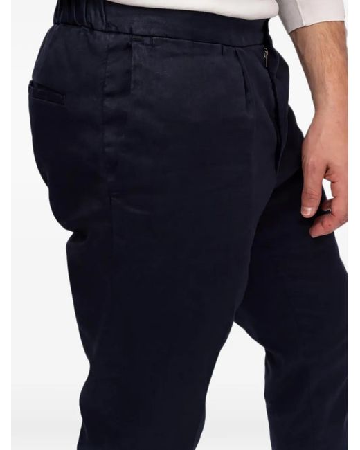 Devore Plissierte Hose Mit Stretchbund in Blue für Herren