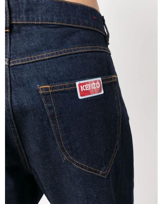 KENZO Blue Straight-Leg Cut Jeans for men