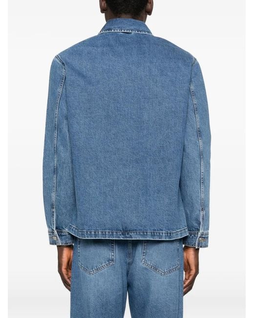 NN07 Blue Chemise Blaze 1882 À Poches for men