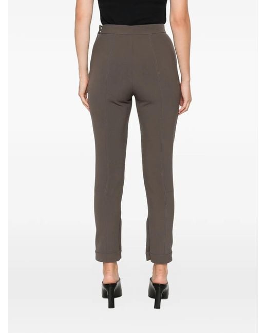 Victoria Beckham Gray Slim Trousers