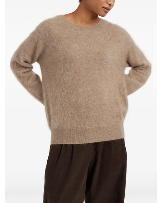 Chinti & Parker Natural Brushed Crew-Neck Sweater