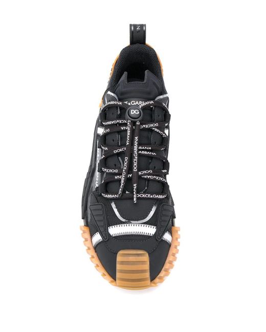Dolce & Gabbana Black Ns1 Sneakers In Mixed Materials for men