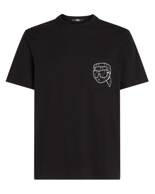 T-shirt Mini Ikonik Karl 2.0 di Karl Lagerfeld in Black da Uomo