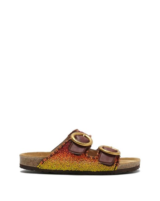 Maliparmi Brown Double-Strap Sandals