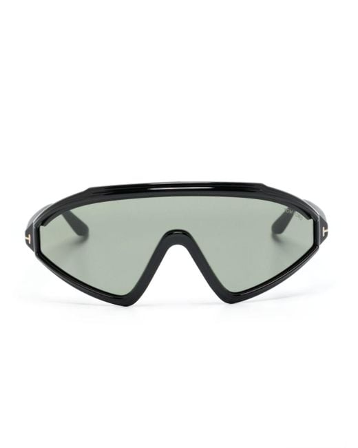 Tom Ford Gray Lorna Shield-frame Sunglasses for men