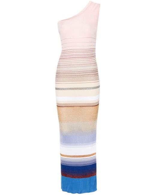 Missoni White One-shoulder Knitted Dress