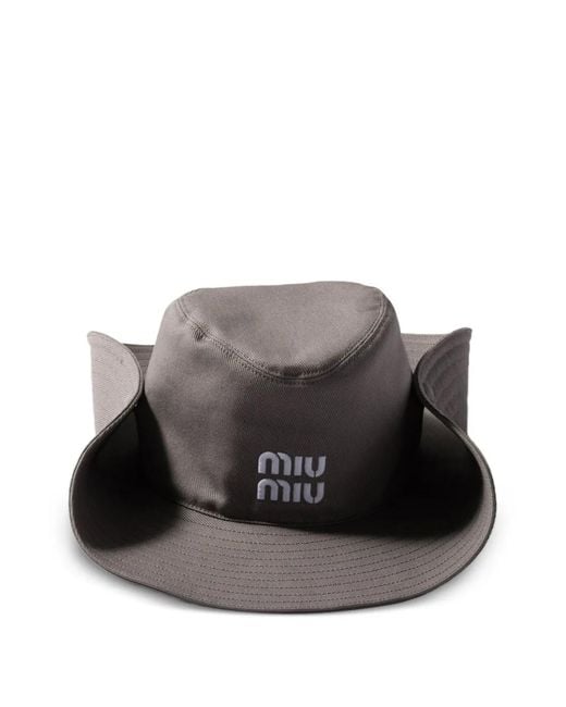 Miu Miu Black Drill Hat