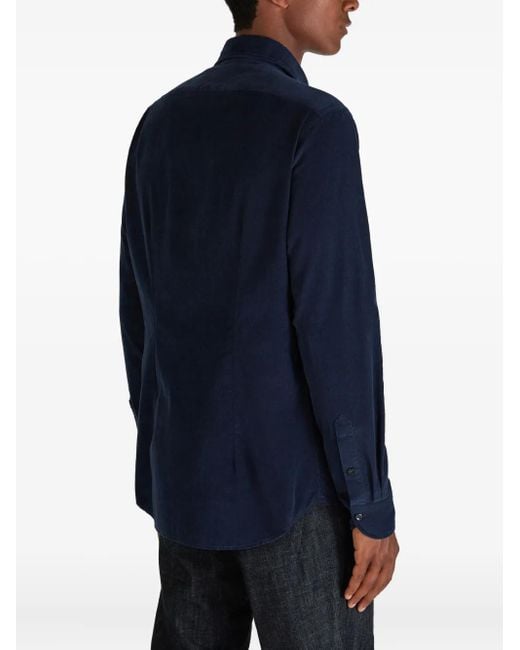 Glanshirt Blue Corduroy Shirt for men