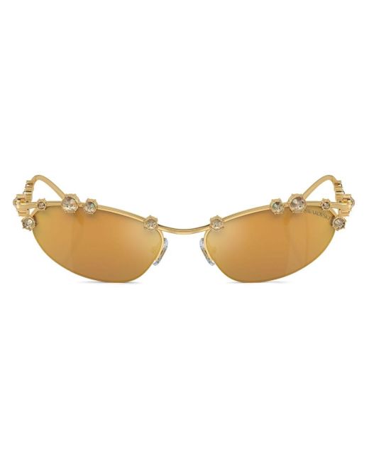 Swarovski Natural Crystal-embellished Cat-eye Sunglasses