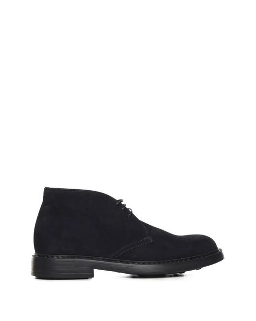 Doucal's Blue Lace-Up Fastening Boots for men