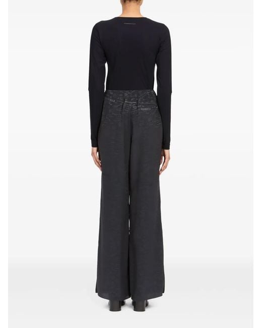 MM6 by Maison Margiela Blue Button Trousers