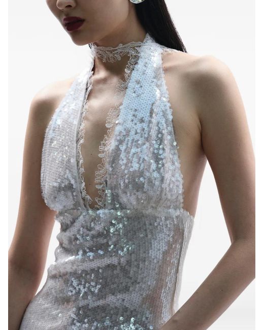 Top Pixie Con Lentejuelas MANURI de color White
