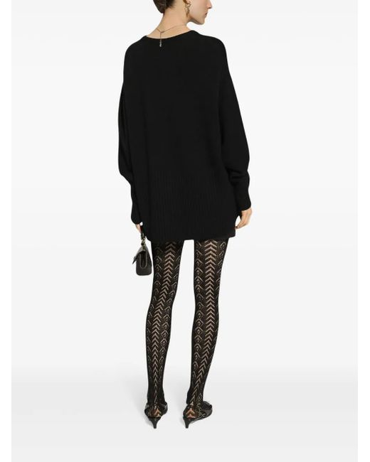 Dolce & Gabbana Black Balloon-Sleeve Jumper