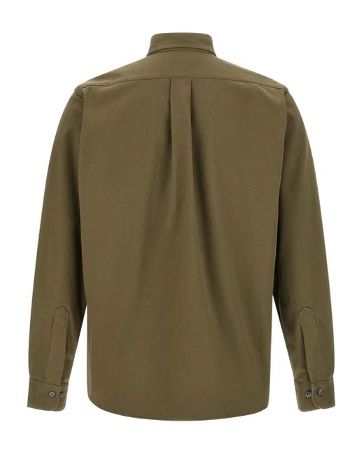 Cellar Door Green Button-Down Cuffed Shirt for men