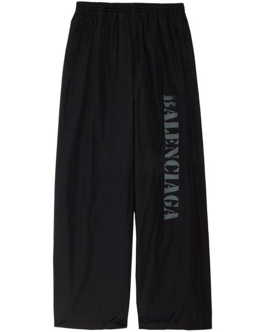 Pantalones de chándal Stencil Type con logo Balenciaga de hombre de color Black