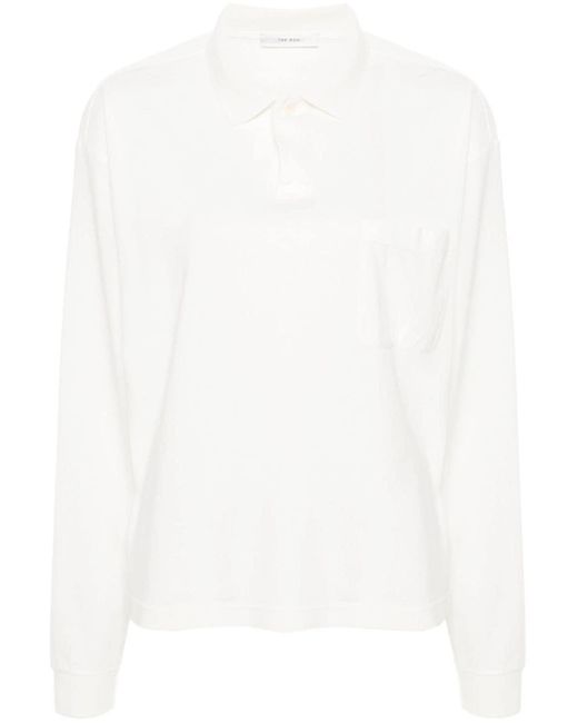 The Row White Wrenley Cotton Polo Shirt