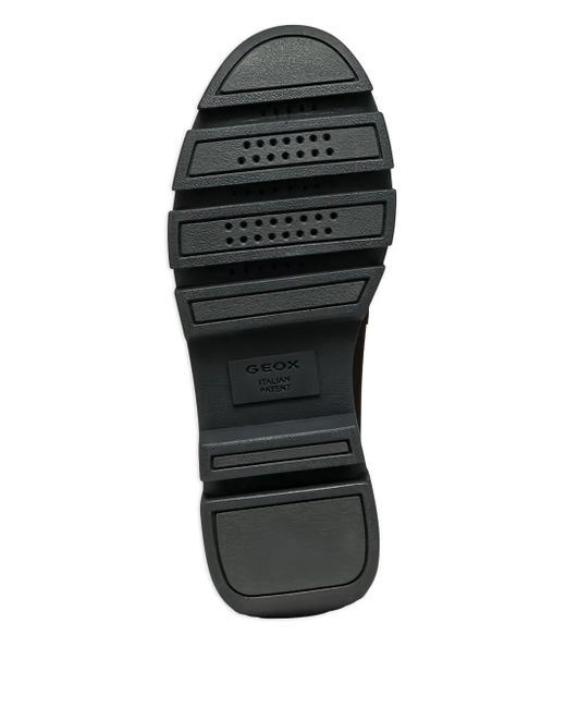 Geox Black Vilde Penny-Strap Platform Loafers