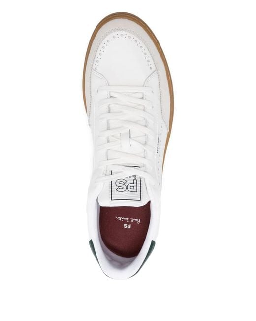 Paul Smith White Perforated-Detail Sneakers for men