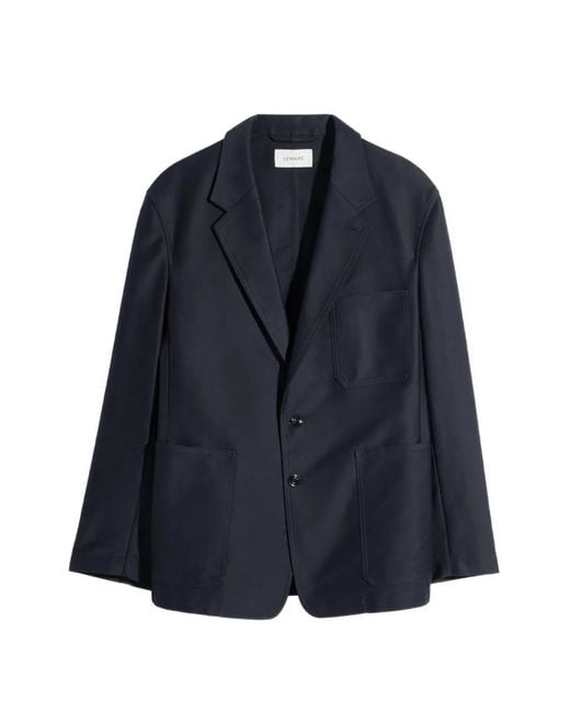 Lemaire Blue Blazer Boutonné for men