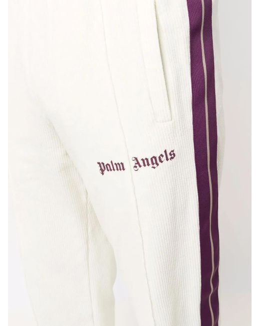 Palm Angels Multicolor Logo-Print Track Pants for men