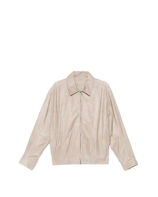 Veste À Col En Cuir Giorgio Brato pour homme en coloris Natural
