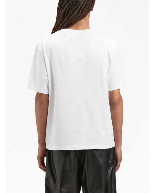 Palm Angels White Logo Slim Tee for men