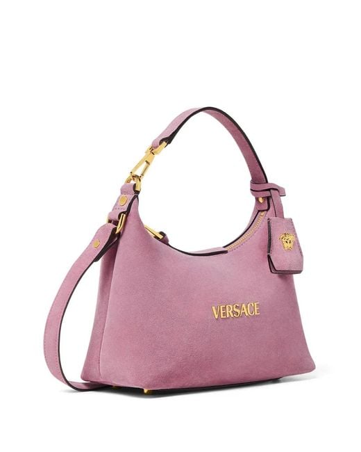 Versace Pink Tag Suede Shoulder Bag