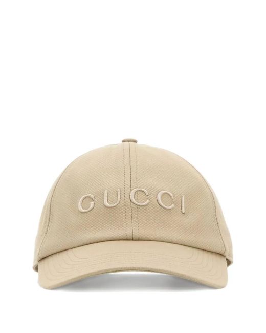 Gucci Natural Logo-Embroidered Baseball Cap for men