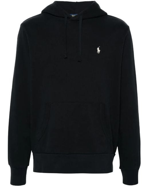 Polo Ralph Lauren Black Polo Pony-Embroidered Hoodie for men