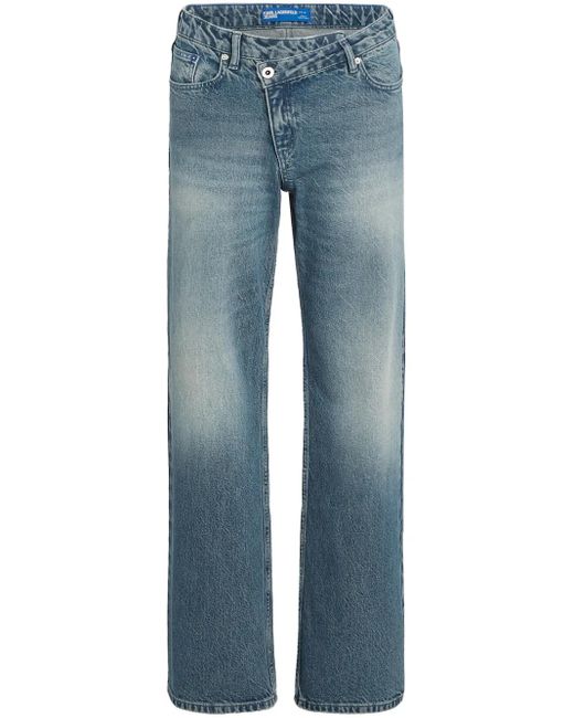 Karl Lagerfeld ミッドライズ ストレートジーンズ Blue