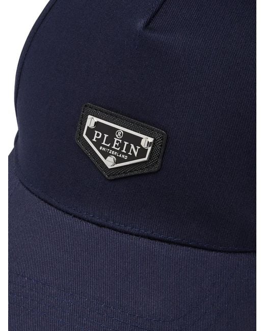 Philipp Plein Blue Plaque Baseball Cap