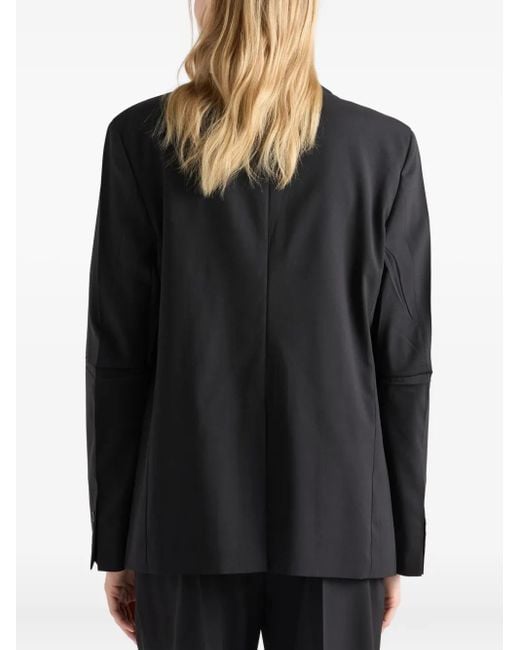 Prada Black Sakko mit fallendem Revers