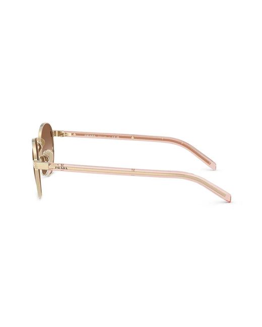 Prada Brown Round-Frame Sunglasses