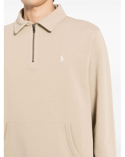 Polo Ralph Lauren Sweatshirt mit Reißverschluss in Natural für Herren