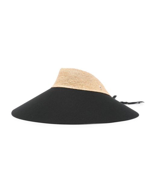 Helen Kaminski Black Rosalie Visor Hat