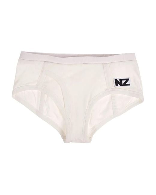 Natasha Zinko White Logo-Patch Briefs